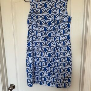 Blue and White Patterned Dress